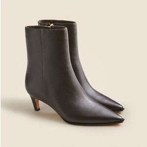 J Crew chocolate brown leather booties